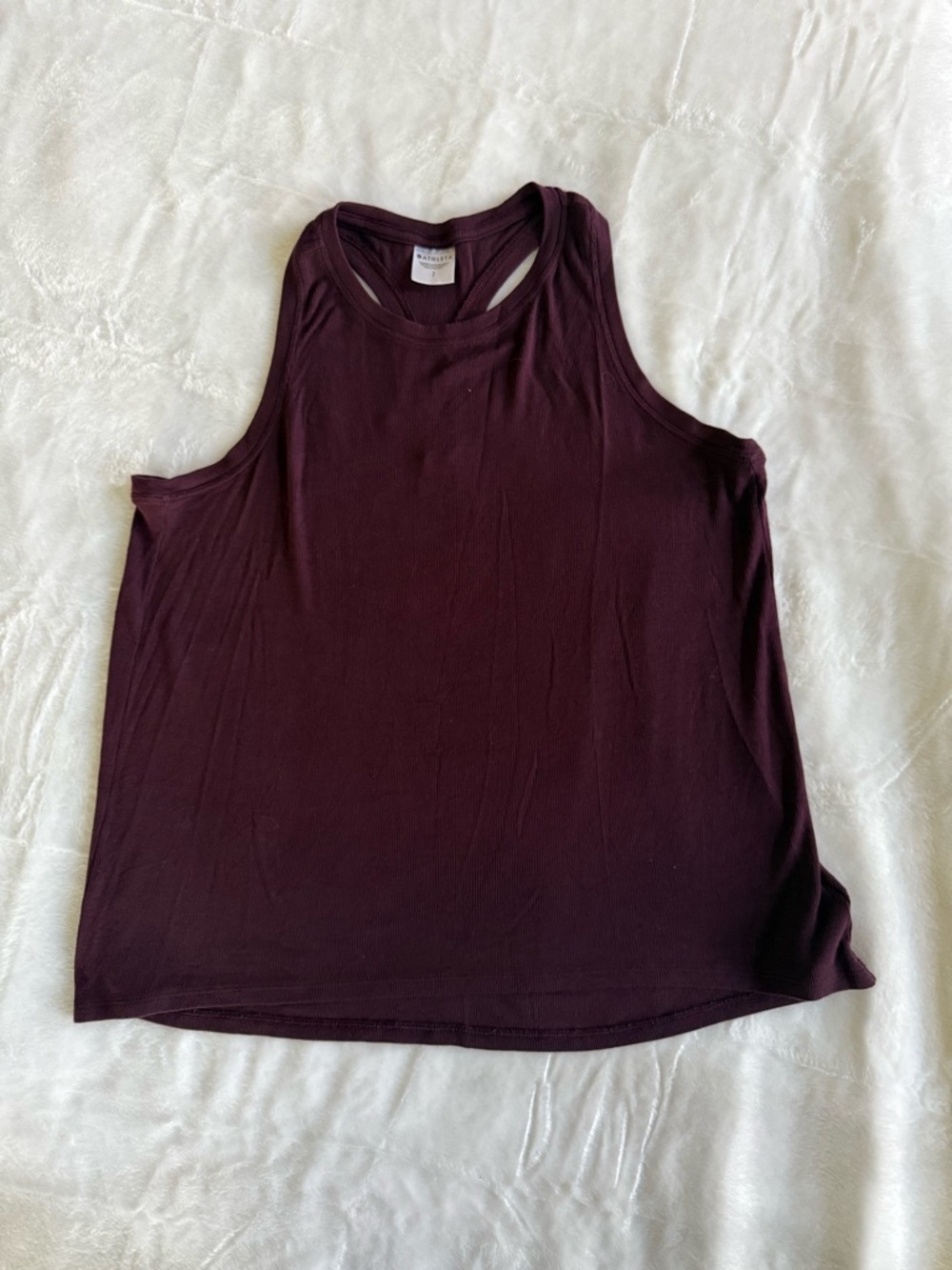 Athleta Modal Racerback Tank Maroon Plum Size S